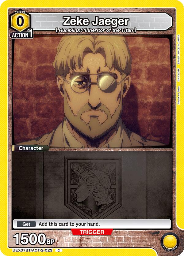 Zeke Jaeger (023) (Box Topper Foil), UEX07BT: Attack on Titan Vol. 2 UEX07BT/AOT-2-023