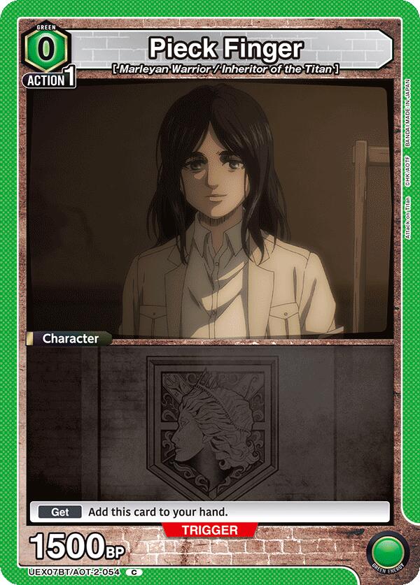 Pieck Finger (054) (Box Topper Foil), UEX07BT: Attack on Titan Vol. 2 UEX07BT/AOT-2-054