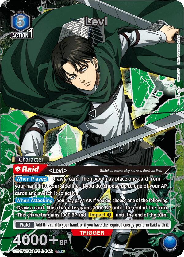 Levi (042) (Box Topper Silver Foil), UEX07BT: Attack on Titan Vol. 2 UEX07BT/AOT-2-042