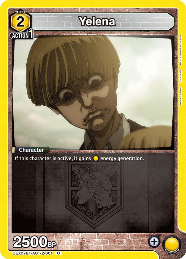 Yelena, UEX07BT: Attack on Titan Vol. 2 UEX07BT/AOT-2-001