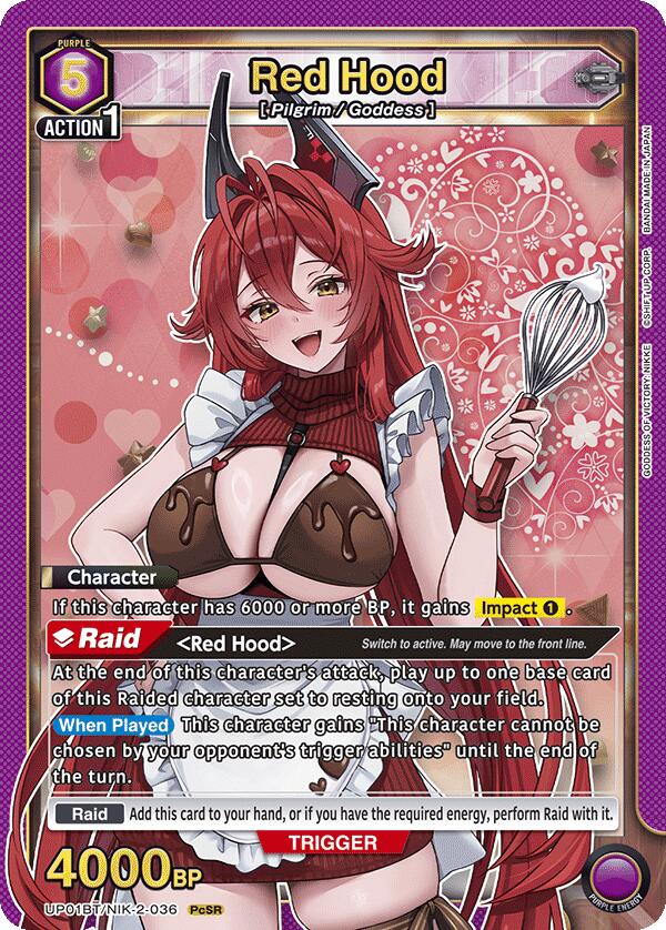 Red Hood (036), UP01BT: GODDESS OF VICTORY: NIKKE Precious Booster UP01BT/NIK-2-036