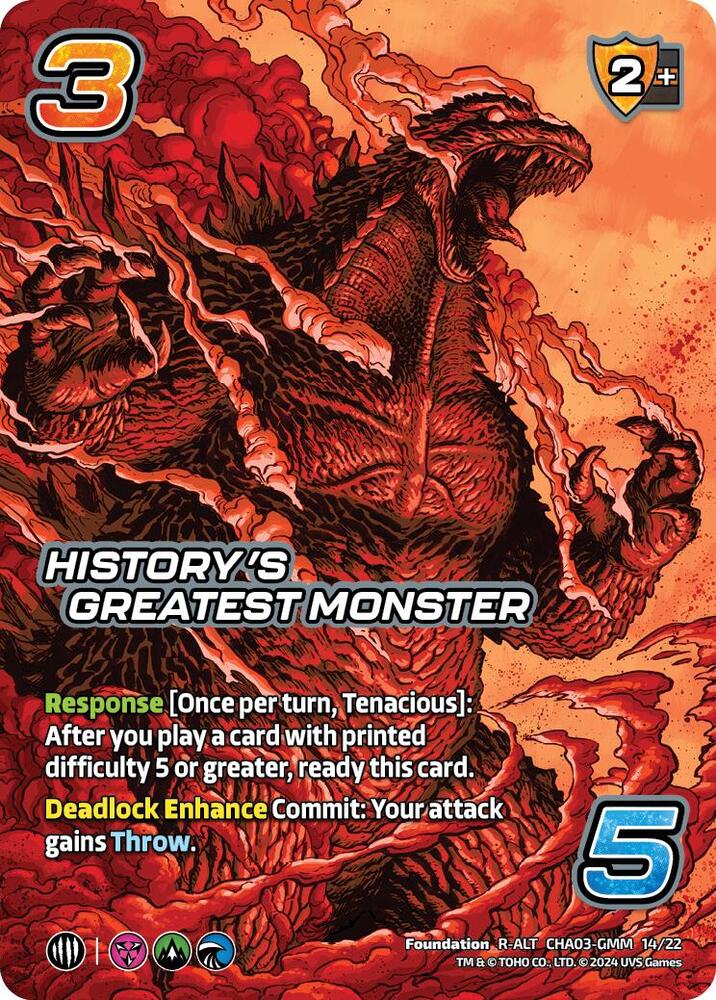 History's Greatest Monster (Alternate Art), Challenger Series: Godzilla CHA03-GMM 14/22