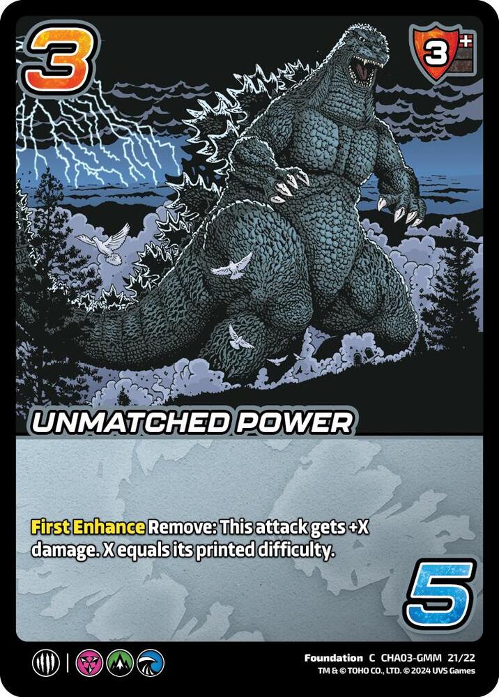 Unmatched Power, Challenger Series: Godzilla CHA03-GMM 21/22