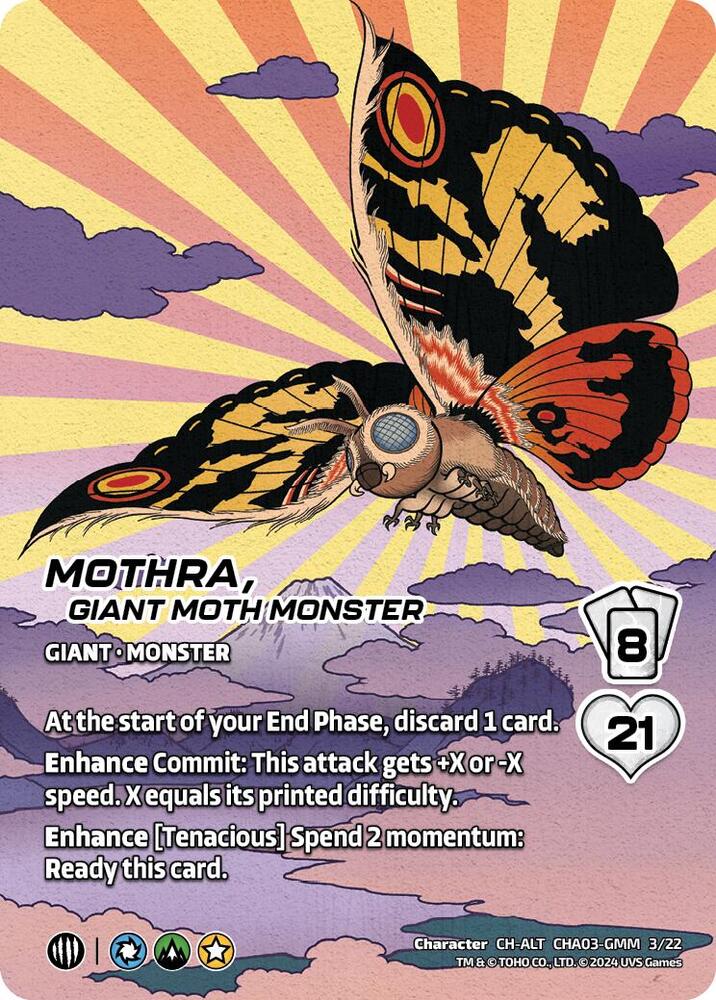 Mothra, Giant Moth Monster (Alternate Art), Challenger Series: Godzilla CHA03-GMM 3/22