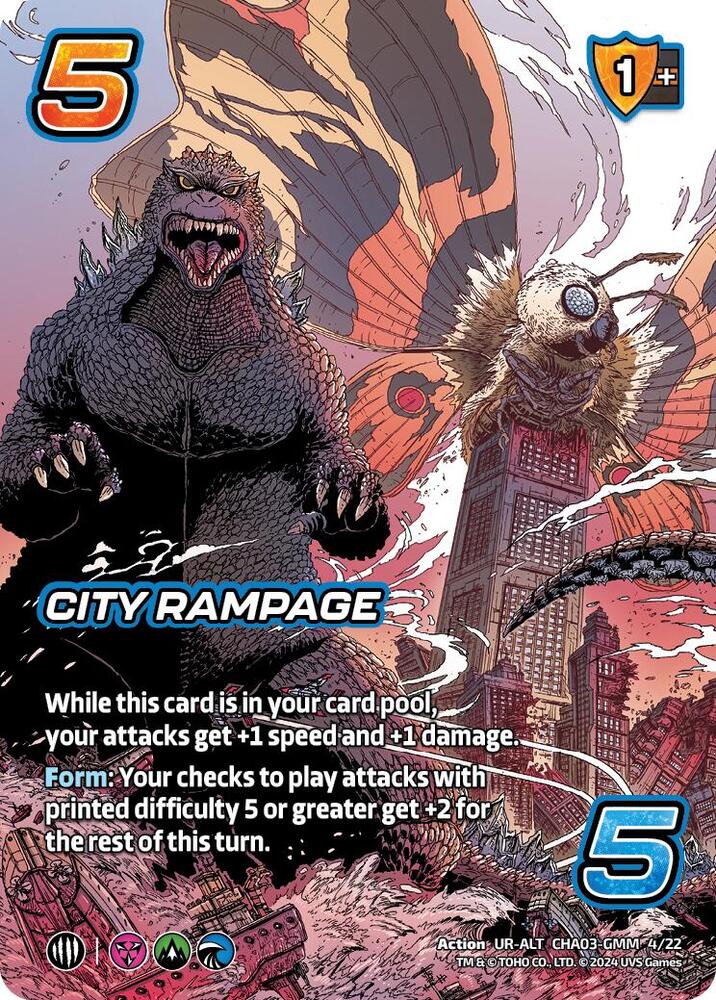 City Rampage (Alternate Art), Challenger Series: Godzilla CHA03-GMM 4/22
