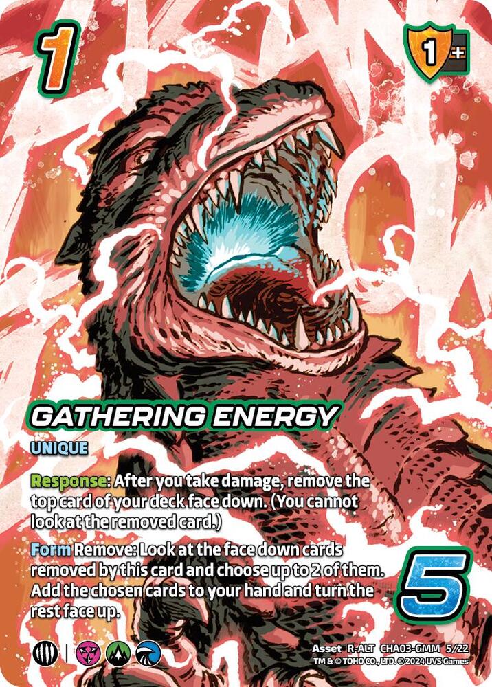 Gathering Energy (Alternate Art), Challenger Series: Godzilla CHA03-GMM 5/22