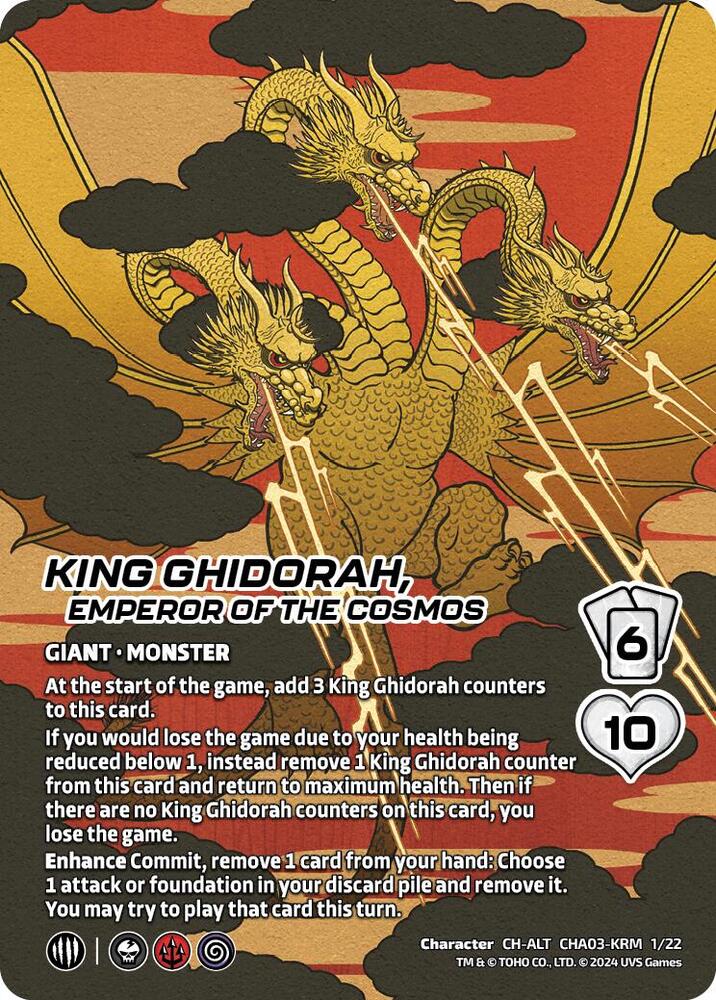King Ghidorah, Emperor of the Cosmos (Alternate Art), Challenger Series: Godzilla CHA03-KRM 1/22