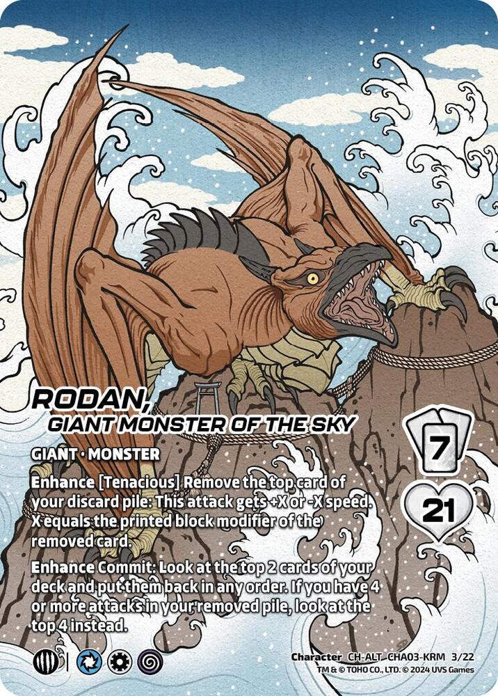 Rodan, Giant Monster of the Sky (Alternate Art), Challenger Series: Godzilla CHA03-KRM 3/22