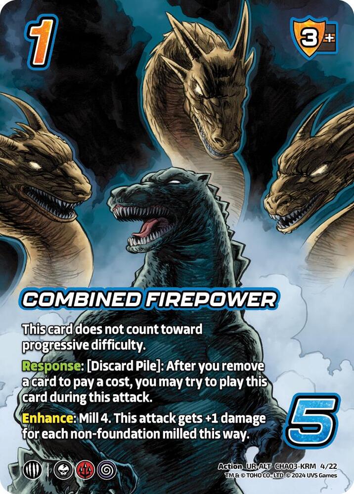 Combined Firepower (Alternate Art), Challenger Series: Godzilla CHA03-KRM 4/22