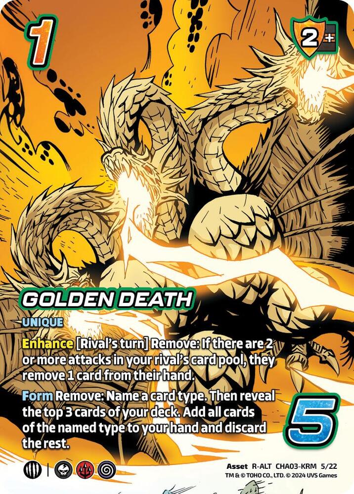 Golden Death (Alternate Art), Challenger Series: Godzilla CHA03-KRM 5/22