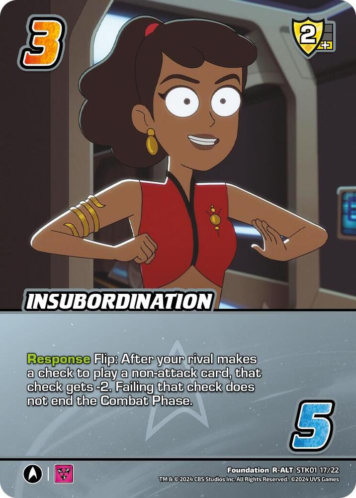Insubordination (Alternate Art), Challenger Series: Star Trek: Lower Decks STK01 17/22