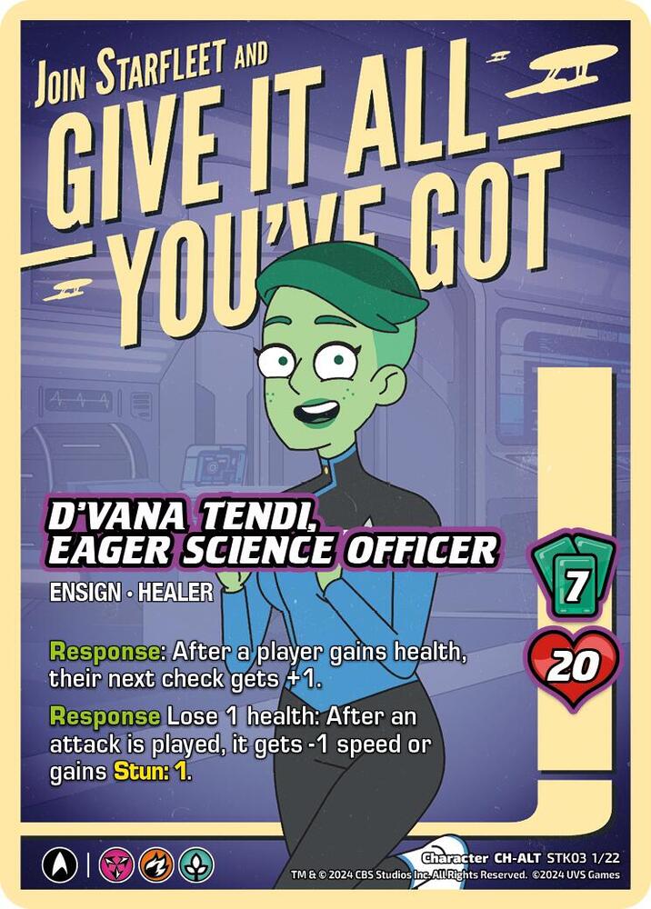 D'Vana Tendi, Eager Science Officer (Alternate Art), Challenger Series: Star Trek: Lower Decks STK03 1/22