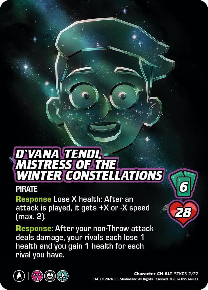D'Vana Tendi, Mistress of the Winter Constellations (Alternate Art), Challenger Series: Star Trek: Lower Decks STK03 2/22