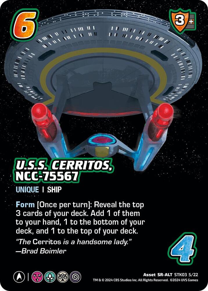 U.S.S. Cerritos, NCC-75567 (Alternate Art) (STK03 5/22), Challenger Series: Star Trek: Lower Decks STK03 5/22