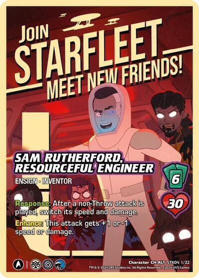 Sam Rutherford, Resourceful Engineer (Alternate Art), Challenger Series: Star Trek: Lower Decks STK04 1/22