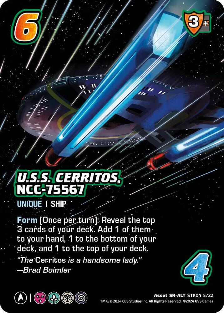 U.S.S. Cerritos, NCC-75567 (Alternate Art) (STK04 5/22), Challenger Series: Star Trek: Lower Decks STK04 5/22