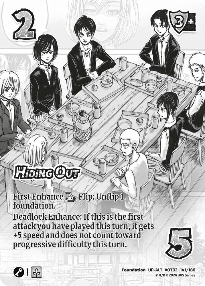 Hiding Out (Alternate Art), Attack On Titan: Origins of Power 141/186