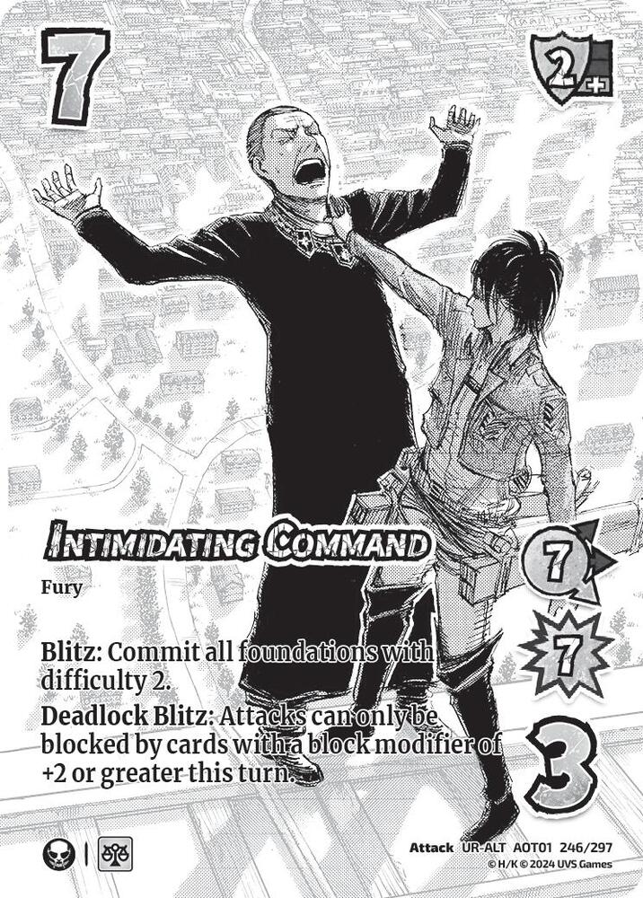 Intimidating Command (Alternate Art), Attack on Titan: Battle for Humanity 246/297