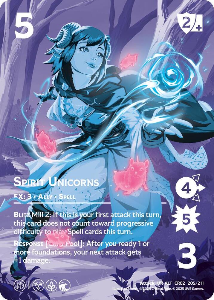 Spirit Unicorns (Alternate Art), Critical Role: Heroes of Exandria 205/211