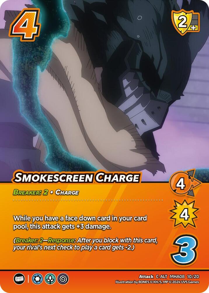 Smokescreen Charge (Alternate Art), Challenger Series: My Hero Academia - Dark Hero Arc MHA08 10/20