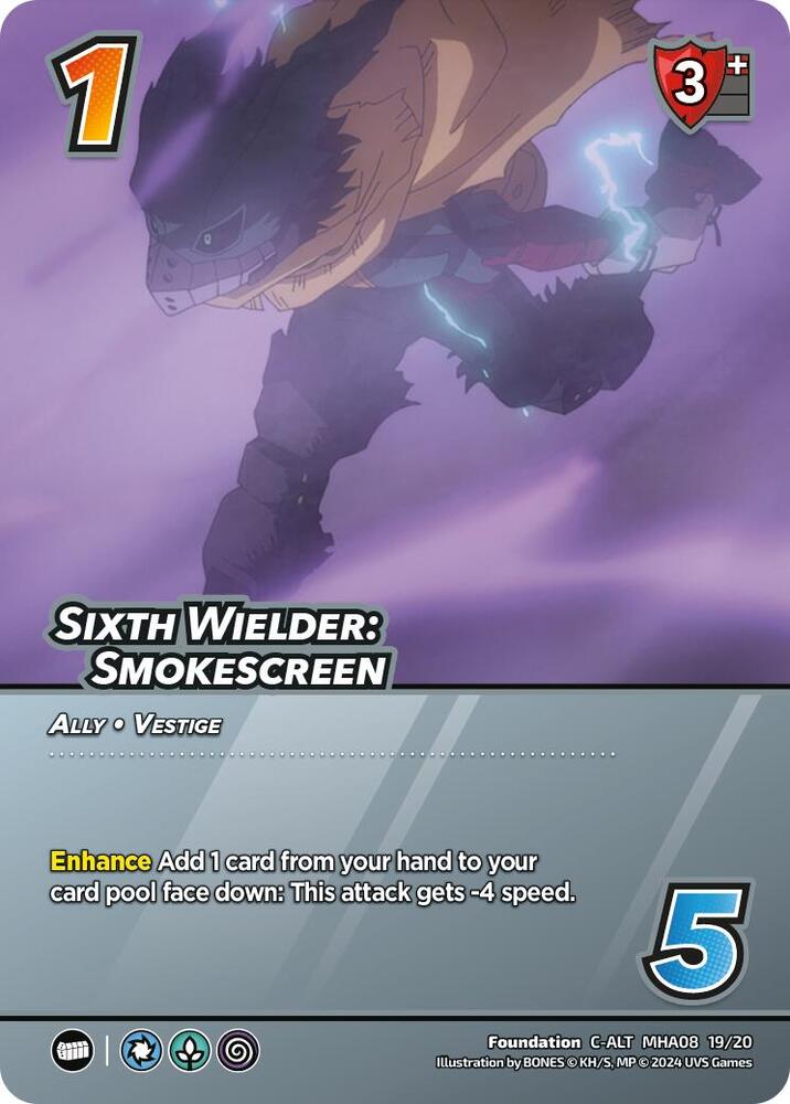 Sixth Wielder: Smokescreen (Alternate Art), Challenger Series: My Hero Academia - Dark Hero Arc MHA08 19/20