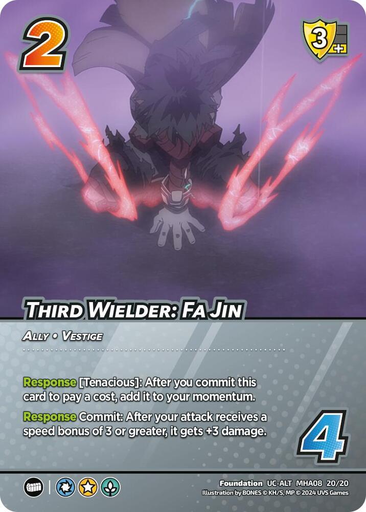 Third Wielder: Fa Jin (Alternate Art), Challenger Series: My Hero Academia - Dark Hero Arc MHA08 20/20