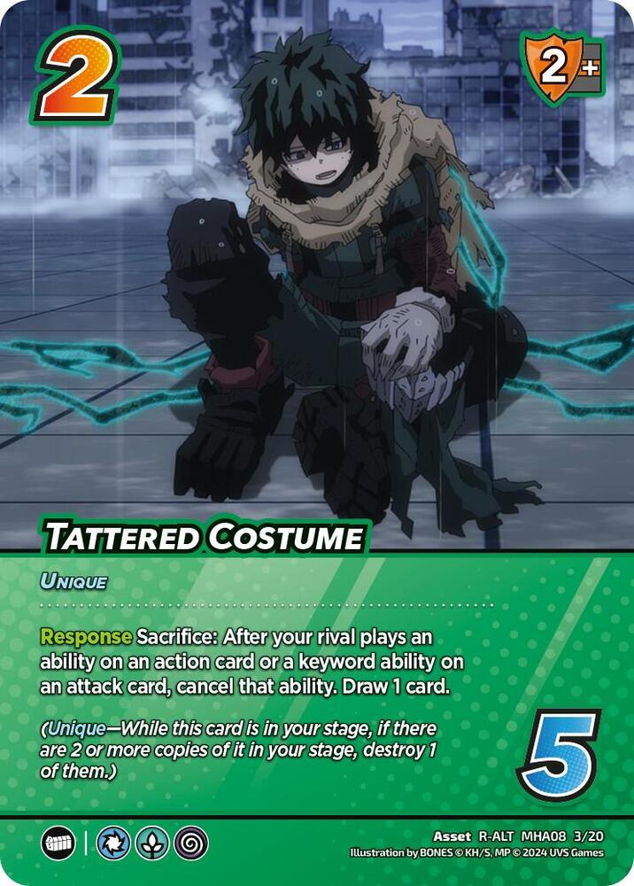 Tattered Costume (Alternate Art), Challenger Series: My Hero Academia - Dark Hero Arc MHA08 3/20