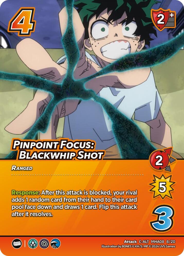 Pinpoint Focus: Blackwhip Shot (Alternate Art), Challenger Series: My Hero Academia - Dark Hero Arc MHA08 8/20