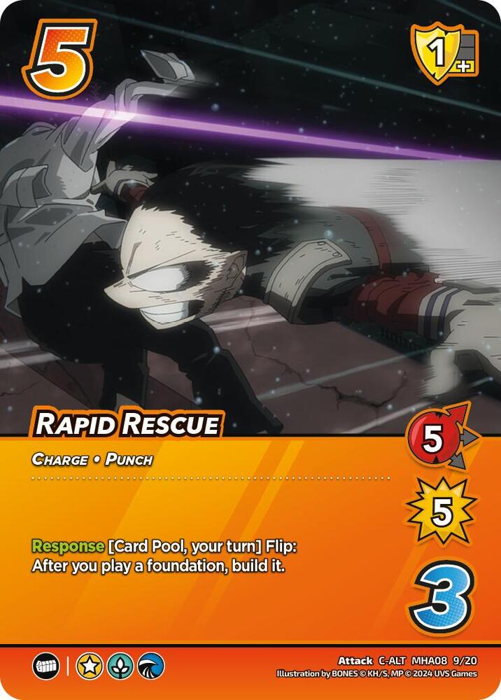 Rapid Rescue (Alternate Art), Challenger Series: My Hero Academia - Dark Hero Arc MHA08 9/20