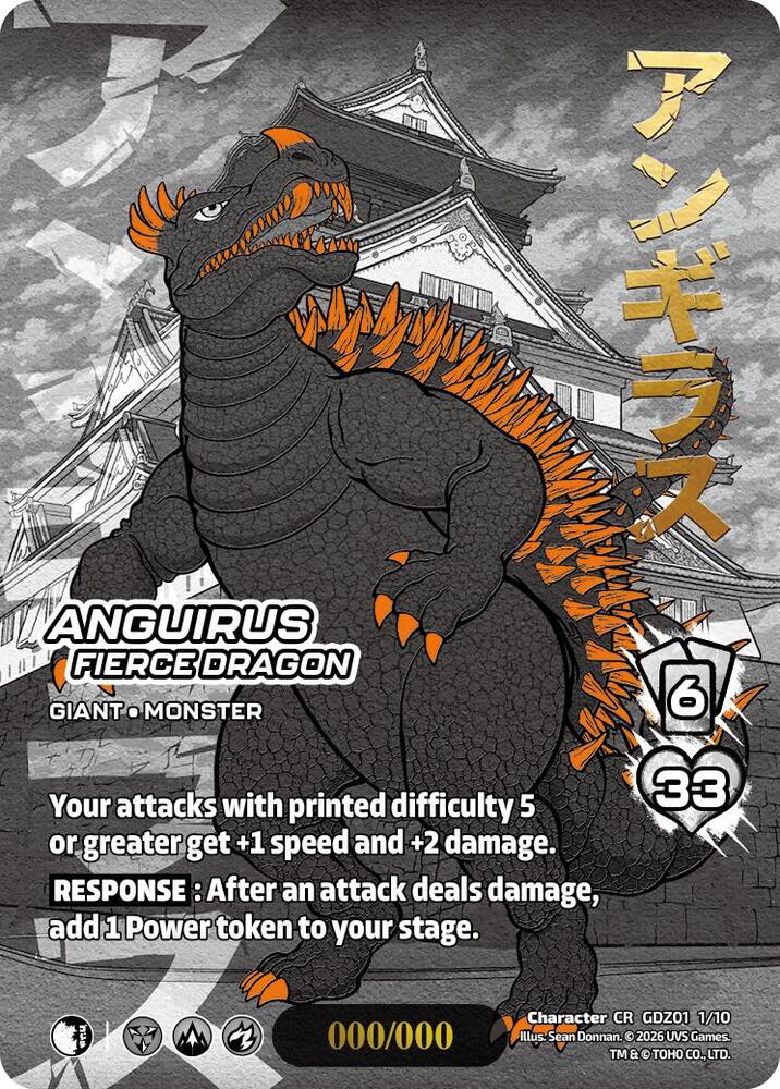 Anguirus, Fierce Dragon (Chrome Rare), Godzilla: Reign of Kaiju GDZ01 1/10
