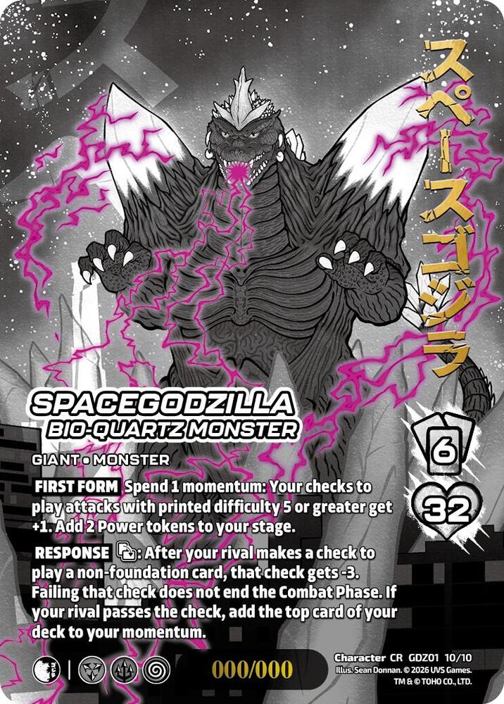 SpaceGodzilla, Bio-Quartz Monster (Chrome Rare), Godzilla: Reign of Kaiju GDZ01 10/10