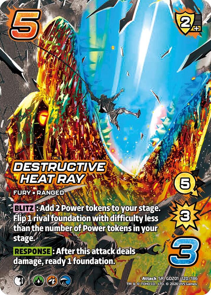 Destructive Heat Ray, Godzilla: Reign of Kaiju GDZ01 120/186