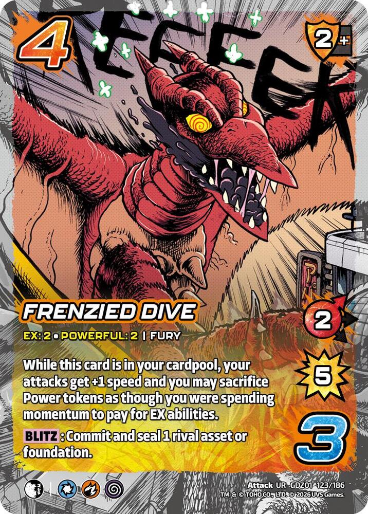 Frenzied Dive, Godzilla: Reign of Kaiju GDZ01 123/186