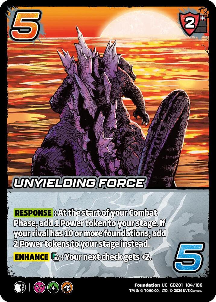 Unyielding Force, Godzilla: Reign of Kaiju GDZ01 184/186