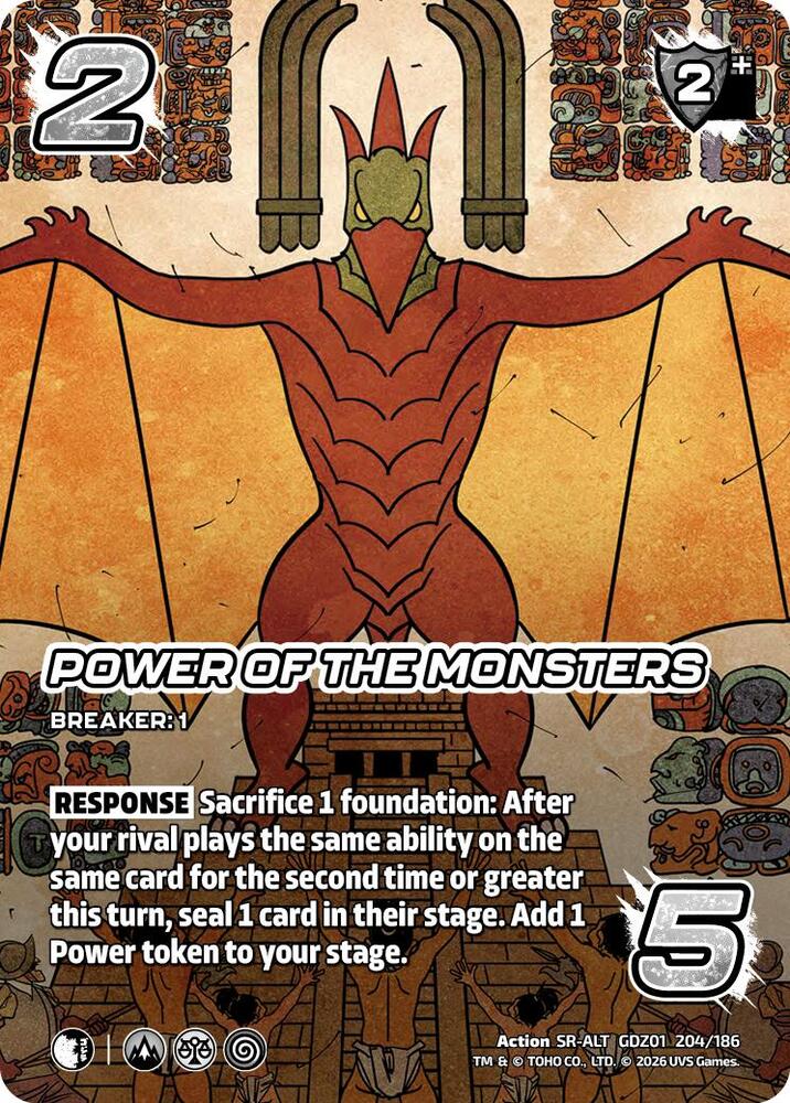 Power of the Monsters (Alternate Art), Godzilla: Reign of Kaiju GDZ01 204/186