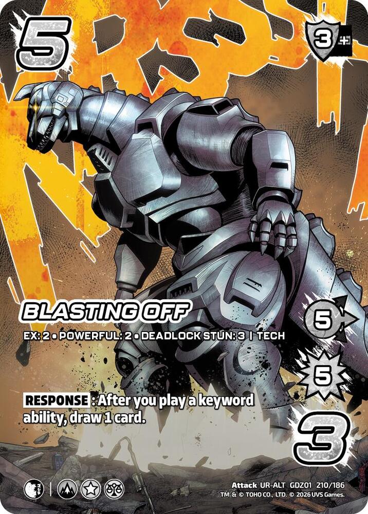 Blasting Off (Alternate Art), Godzilla: Reign of Kaiju GDZ01 210/186