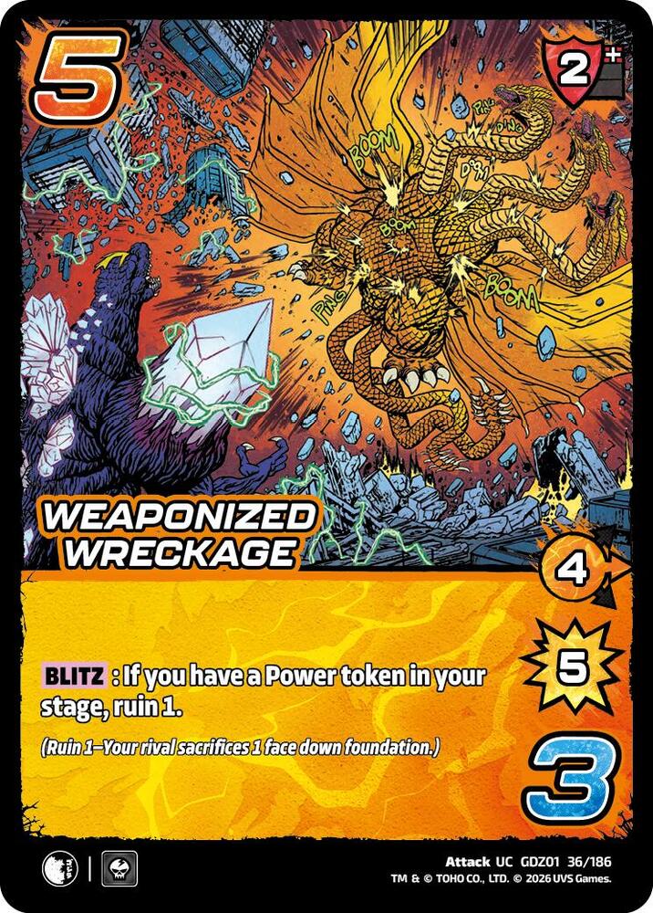 Weaponized Wreckage, Godzilla: Reign of Kaiju GDZ01 36/186