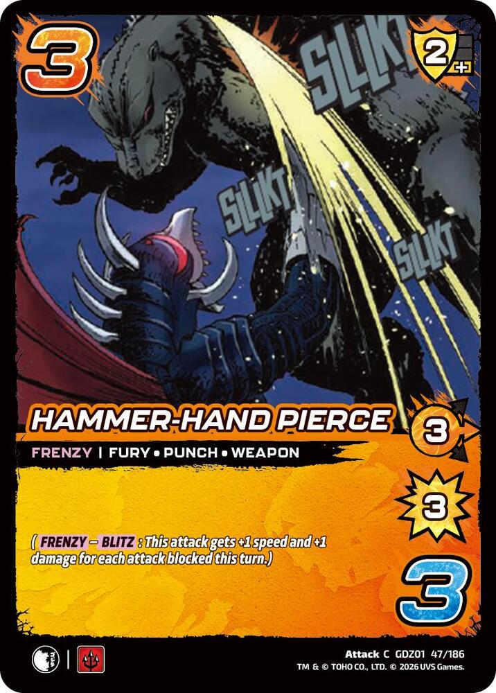 Hammer-Hand Pierce, Godzilla: Reign of Kaiju GDZ01 47/186