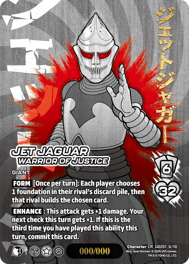Jet Jaguar, Warrior of Justice (Chrome Rare), Godzilla: Reign of Kaiju GDZ01 6/10
