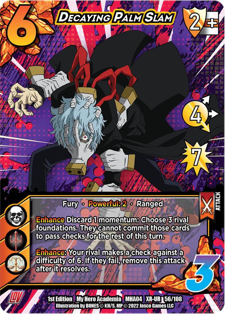 Decaying Palm Slam (XR), UniVersus: My Hero Academia: League of Villains 056/108