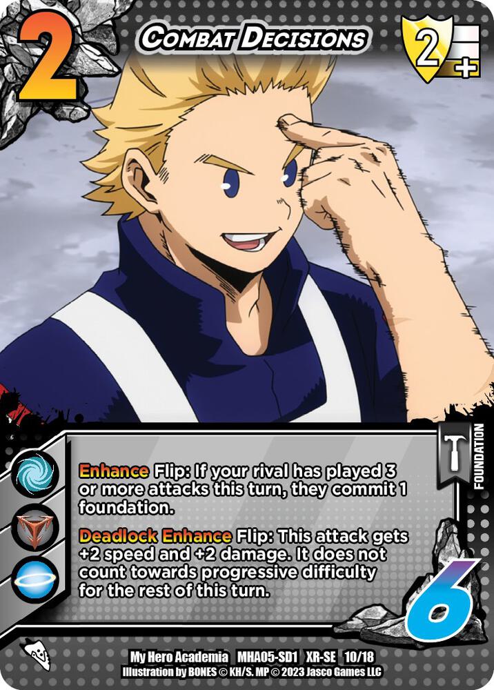 Combat Decisions (XR), UniVersus: My Hero Academia: Undaunted Raid 10/18