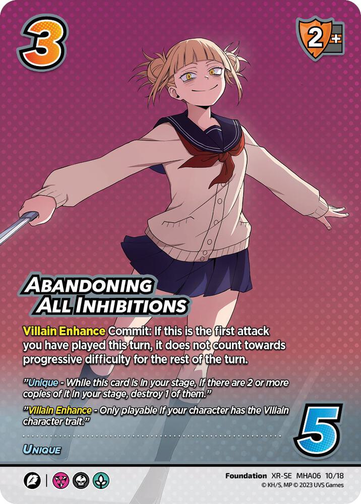 Abandoning All Inhibitions (XR), UniVersus: My Hero Academia: Jet Burn 10/18