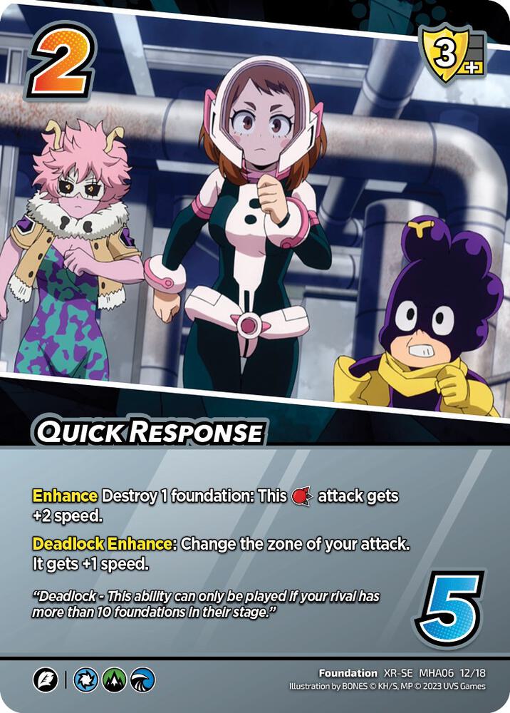 Quick Response (XR), UniVersus: My Hero Academia: Jet Burn 12/18