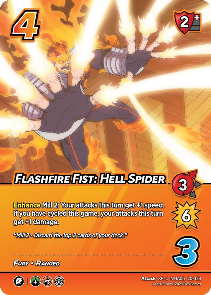 Flashfire Fist: Hell Spider (XR), UniVersus: My Hero Academia: Jet Burn 20/153
