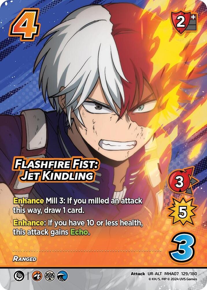 Flashfire Fist: Jet Kindling (Alternate Art), UniVersus: My Hero Academia: Girl Power 129/180