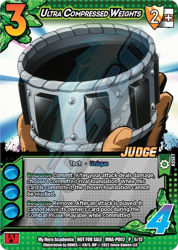 Ultra Compressed Weights (Plus Ultra Pack 2 Judge), UniVersus: My Hero Academia Promo Cards MHA-PU02 P 6/12