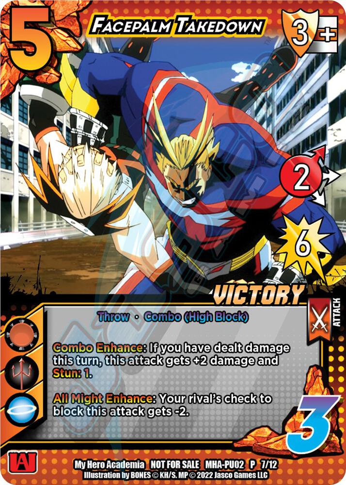 Facepalm Takedown (Plus Ultra Pack 2 Victory), UniVersus: My Hero Academia Promo Cards MHA-PU02 P 7/12