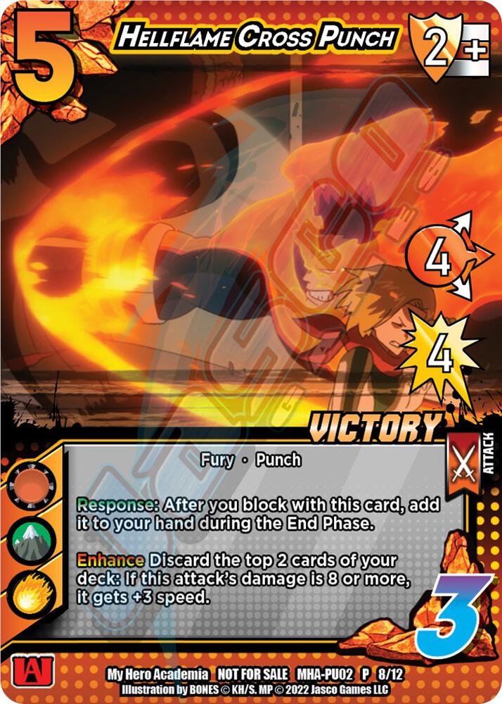 Hellflame Cross Punch (Plus Ultra Pack 2 Victory), UniVersus: My Hero Academia Promo Cards MHA-PU02 P 8/12