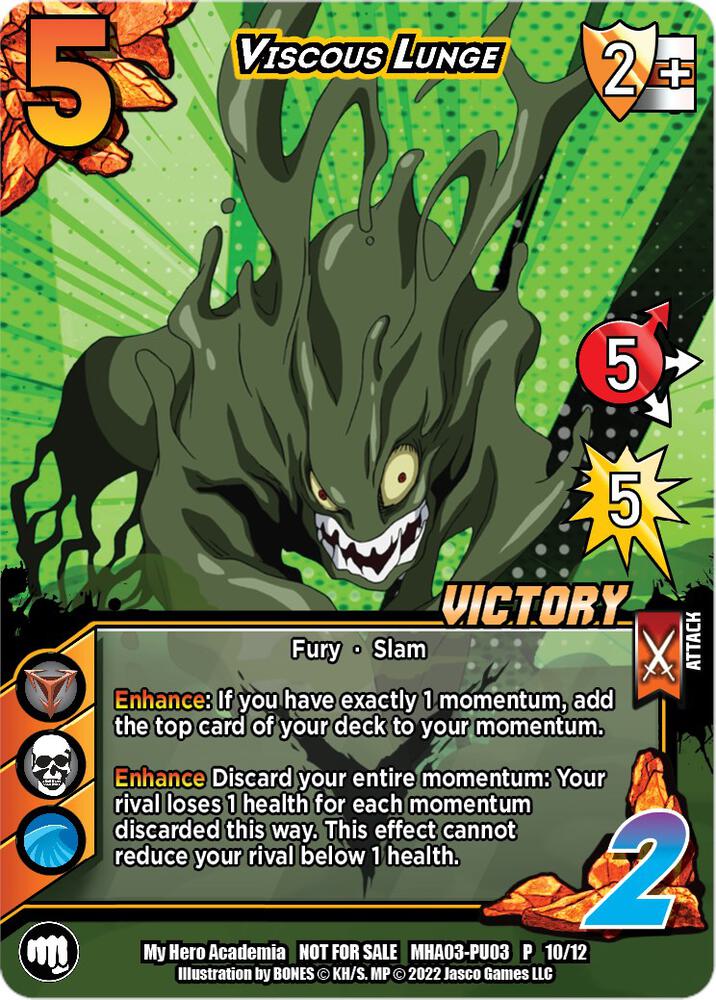 Viscous Lunge (Plus Ultra Pack 3 Victory), UniVersus: My Hero Academia Promo Cards MHA-PU03 P 10/12
