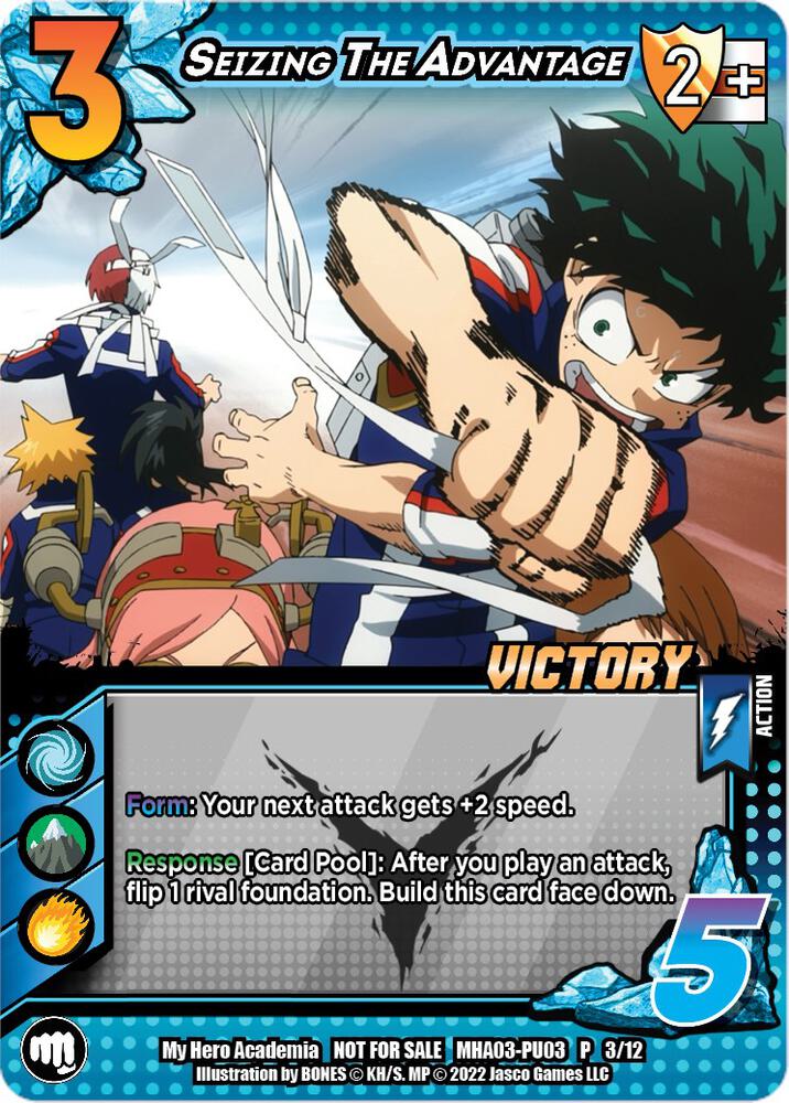Seizing The Advantage (Plus Ultra Pack 3 Victory), UniVersus: My Hero Academia Promo Cards MHA-PU03 P 3/12
